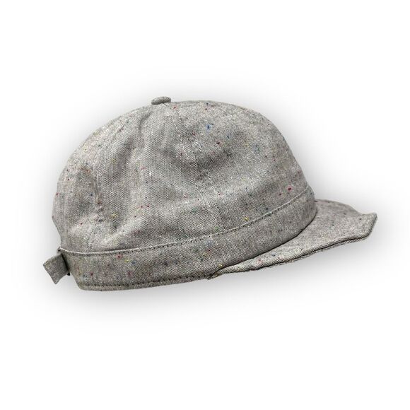 Maden Clothing Retro Baseball Cap Hat Heathered Gray Button Flip Short Brim OSFM - Picture 4 of 10